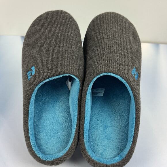 RockDove Mens Original Two-Tone Deep Memory Foam Slipper 7-8 Dk Grey Blue NEW - Picture 6 of 9